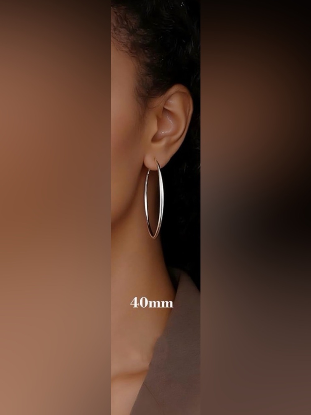 ⭐️FINAL PRICE 40MM Stainless Steel Classic Hoop Earrings - 40MM - Picture 6 of 10